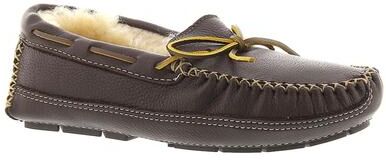 Minnetonka Sheepskin Lined Moose - Mens 11 Brown Slipper Medium