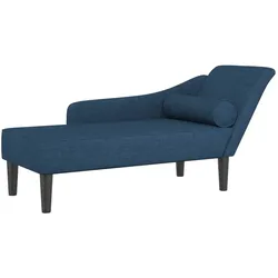 Décoshop26 - Indoor-Chaiselongue mit blauen Stoffkissen DEC026061 DEC026061