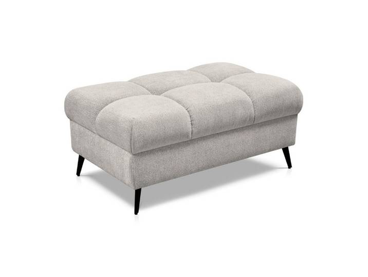 Beautysofa Hocker mit Metallbeine VINNI (Ziernähte, erhältlich in vielen Farben), Modernes Design