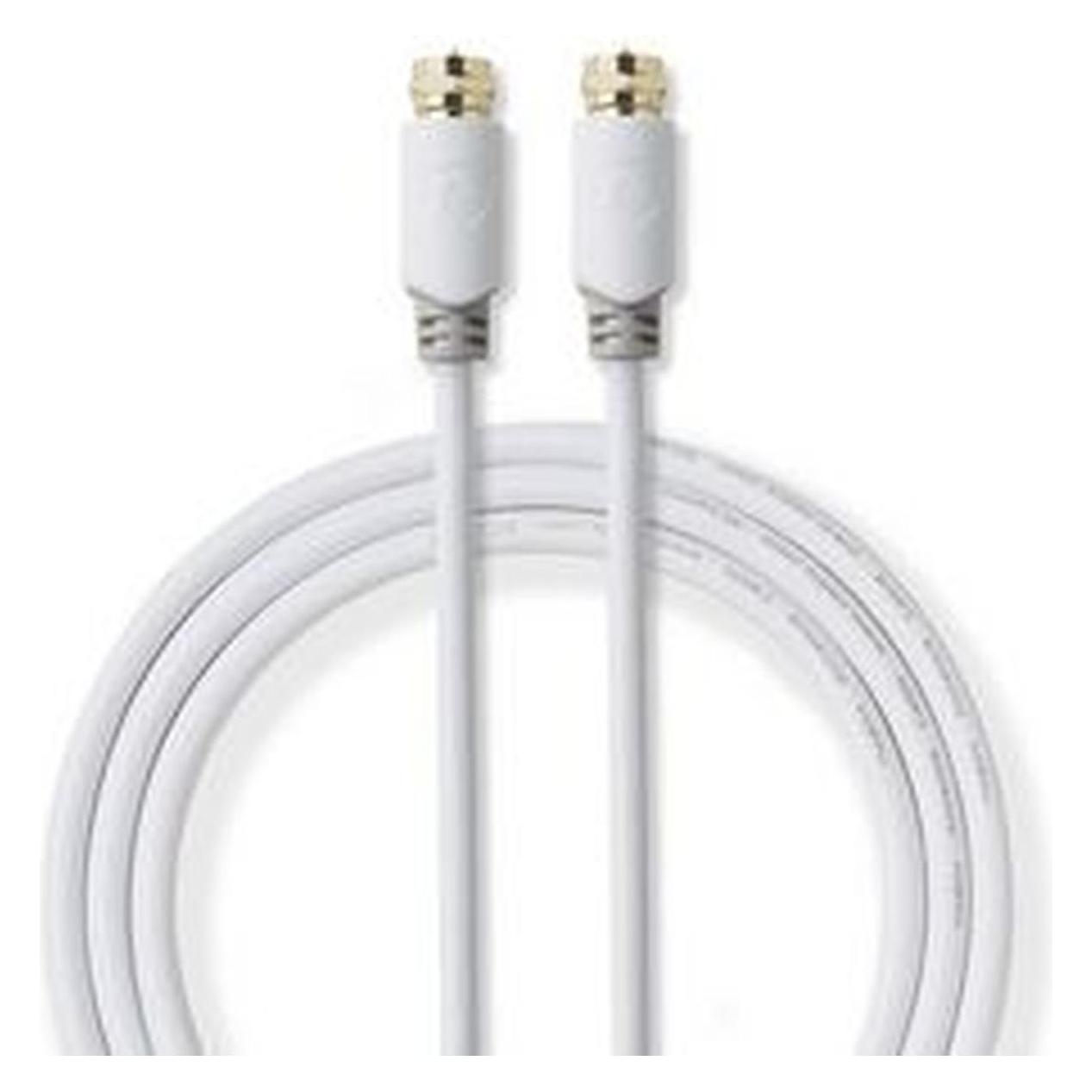 Nedis Satelliten- und Antennenkabel F Stecker - F Stecker 2,0 m (SAT Kabel) (CSBW41000WT20)