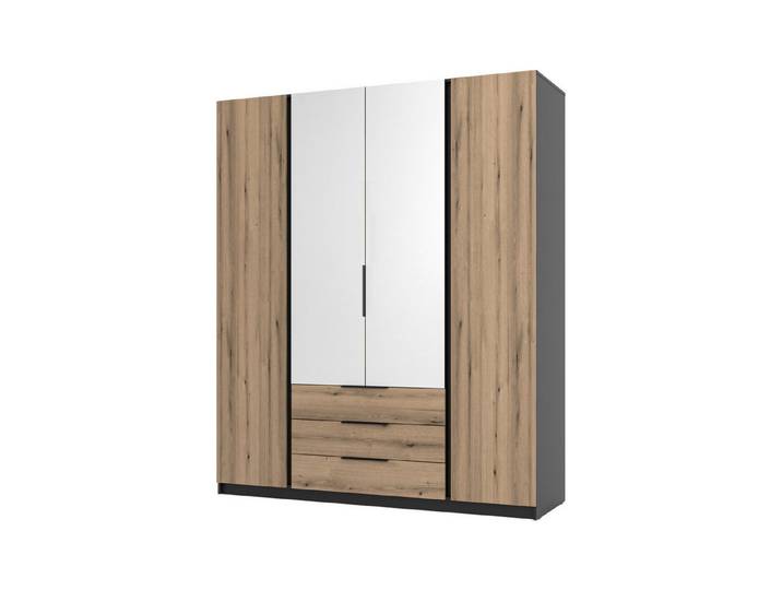 Beautysofa Kleiderschrank KAYA XIV mit Spiegeln und drei Schubladen