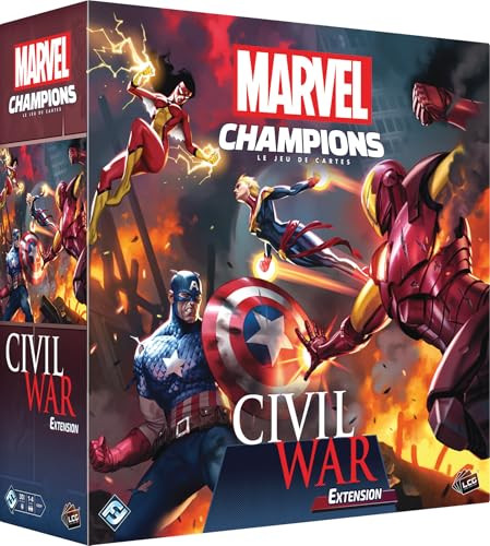 Asmodee - Marvel Champions: Civil War - Uitbreiding voor het coöperatieve kaartspel