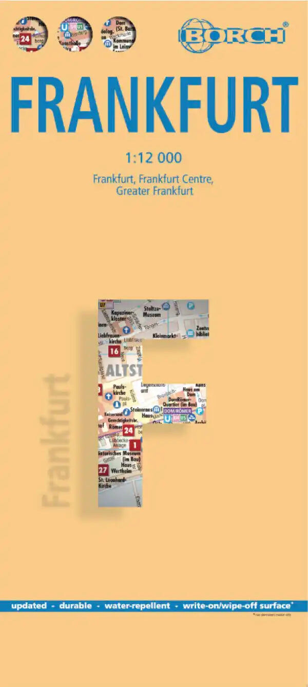 Plan plastifié - Francfort   Borch Maps