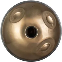 Sela Handpan SEHP204 Harmony D-Amara mit Pflegemittel (Perkussion), Perkussion, Gold