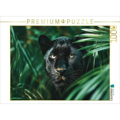 CALVENDO Puzzle Schwarzer Panther, die Nacht hat Augen | 1000 Teile Lege-Größe 64x48cm Foto-Puzzle für glückliche Stunden, Sonstige von , Calvendo