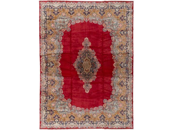 Kerman Teppich 356x500 Handgeknüpft Orientteppich Perserteppich