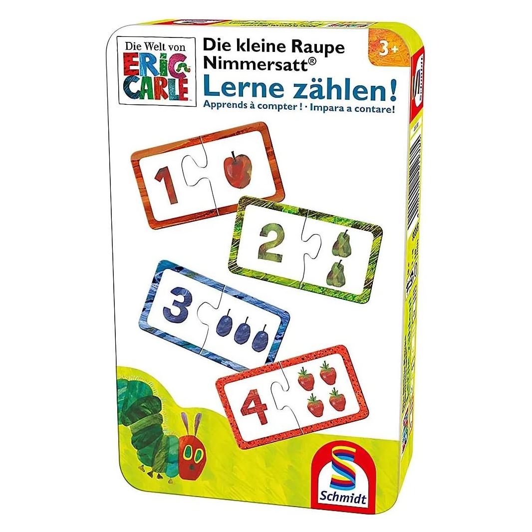 Schmidt Spiele Die kleine Raupe Nimmersatt Lerne zählen (Deutsch, Französisch, Italienisch, 3 Jahre) (51238)
