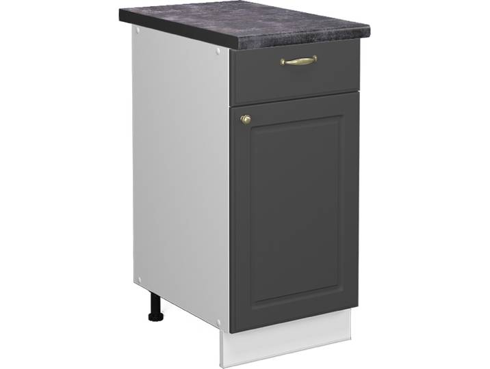 Meuble cuisine Vicco Fame-Line Anthrazit-Gold Landhaus 40cm \, PT Anthracite\, Model 45618