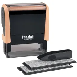 Trodat, Stempel, Typomatic Printy 4.0 Pastell Edition, selbstfärbender Stempel zum Selbersetzen