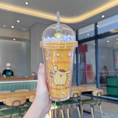 Uplift Picks Sanrio Melody Double Layer Straw Water Bottle 450ml pom Pom Purin