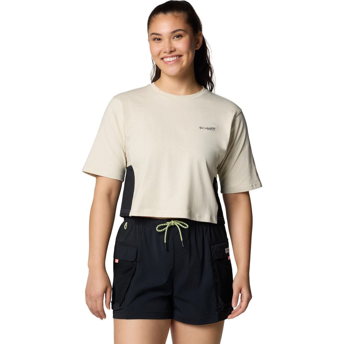 Columbia PFG Open Water Short Sleeve Tee stone, black (022) L 211940-2119401-022-L