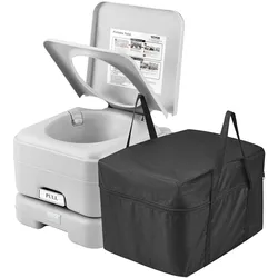 VEVOR Tragbare Toilette fürs Camping, Porta Potty mit 3,2-Gallonen-Fäkalientank und 3,2-Gallonen-Spültank, Toilettenstuhl mit Druckknopf-Spülung, auslaufsichere und geruchslose Reisetoilette für Erwachsene, Kinder, Campingauto