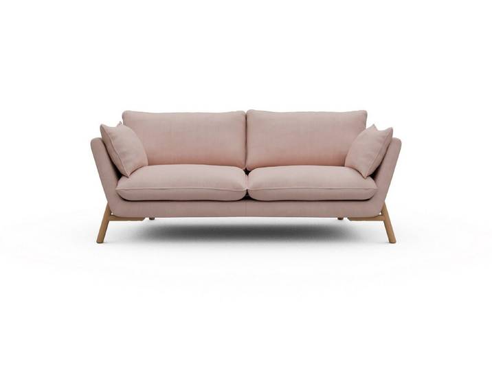 moebelfaktor Sofa Emil 2-Sitzer, schräg gestellte Armlehnen, hoher Rücken