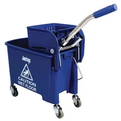 Gastronoble Jantex Moppeimer mit Mopppresse - blau - 20L - Reinigungswagen