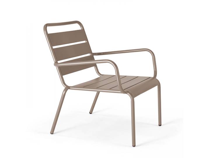 Oviala - Fauteuil de jardin bas en métal