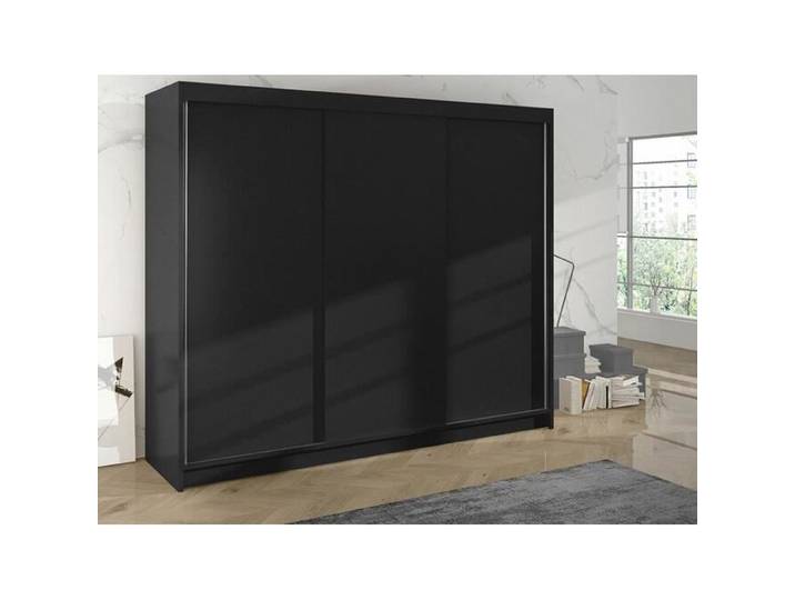 Armoire - Armoire Atlanta 160 406894 - Noir - 200x215x58cm