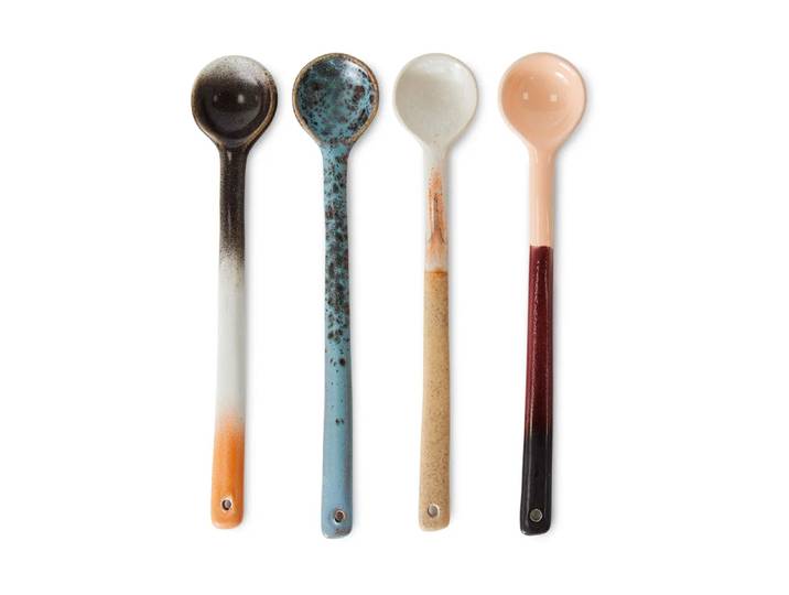 HKliving 70 s keramieken lepel L 4-pack Breeze'