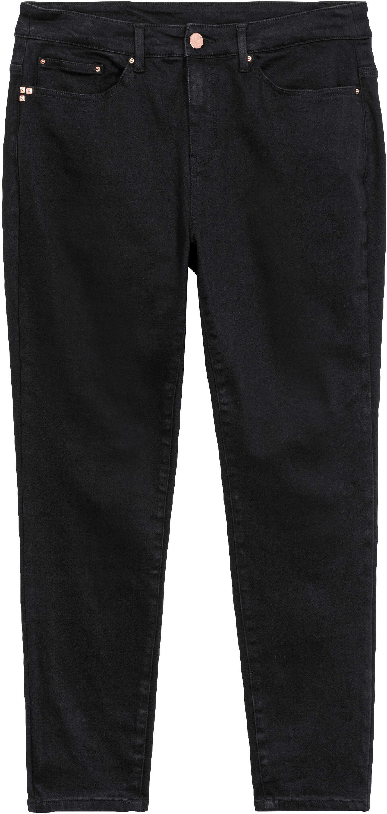 Bequeme Jeans SHEEGO "Stretch-Jeans Skinny Jeans mit Bodyforming-Effekt", Damen, Gr. 25, K-Gr, schwarz (schwarz denim), Sportlich, Jeans Bequeme Jeans, Skinny mit Bodyforming-Effekt