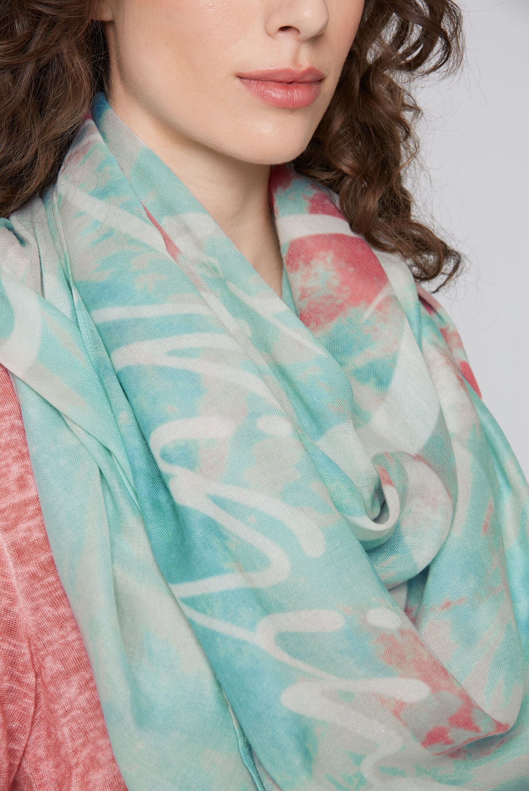 Fransentuch SOCCX, Damen, bunt (multi color), Material: 65% Polyester, 35% Viskose, Modetücher