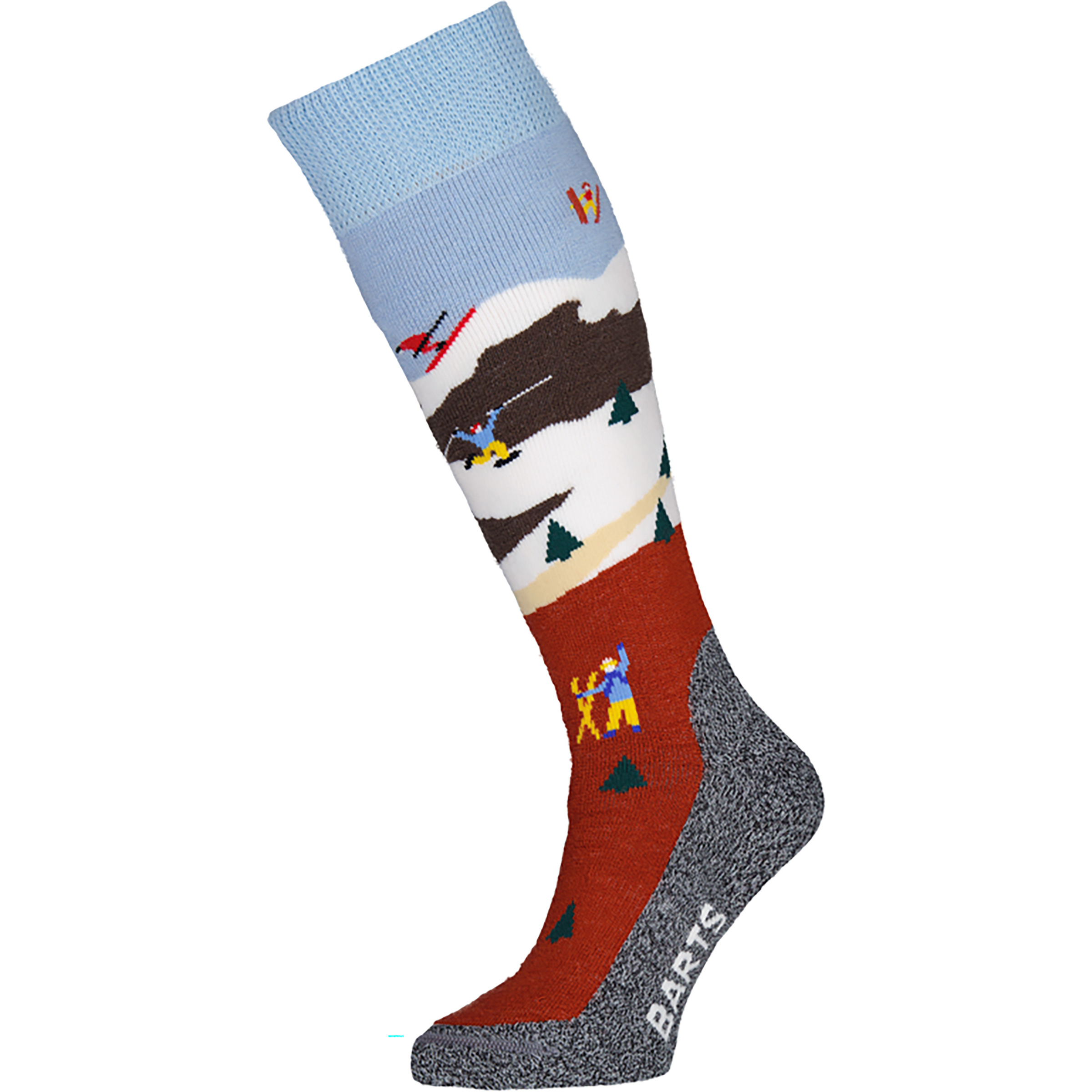 Barts Snowrider Ski Kinder Freizeitsocken rot Größe 31 Skifahren | Lifestyle Hautfreundlich Merinowolle