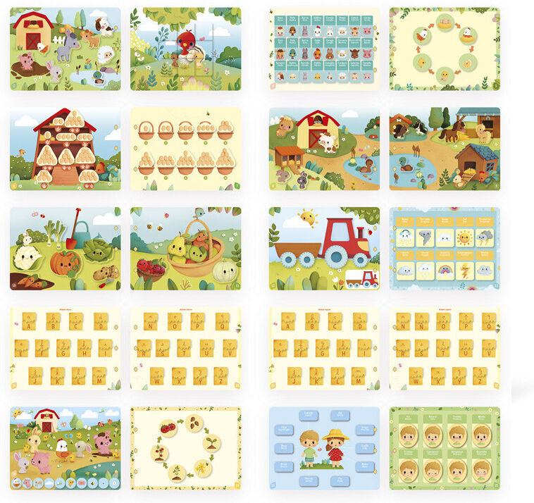 Livre d'activités Busy Book Ferme (Espagnol/Italien) - Janod