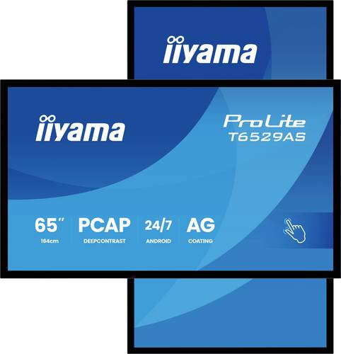Iiyama ProLite Digital Signage Display EEK: G (A - G) 163.8cm (64.5 Zoll) 3840 x 2160 Pixel 24/7 Android, Touchscreen