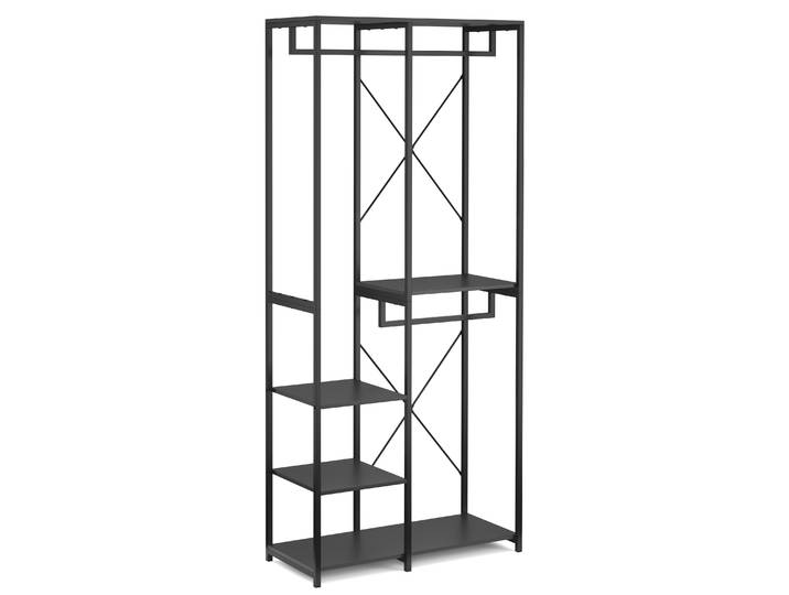 Garderobe Kleiderständer 90 x 204 cm schwarz