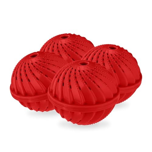 Relaxdays Wasbol set van 4 rood