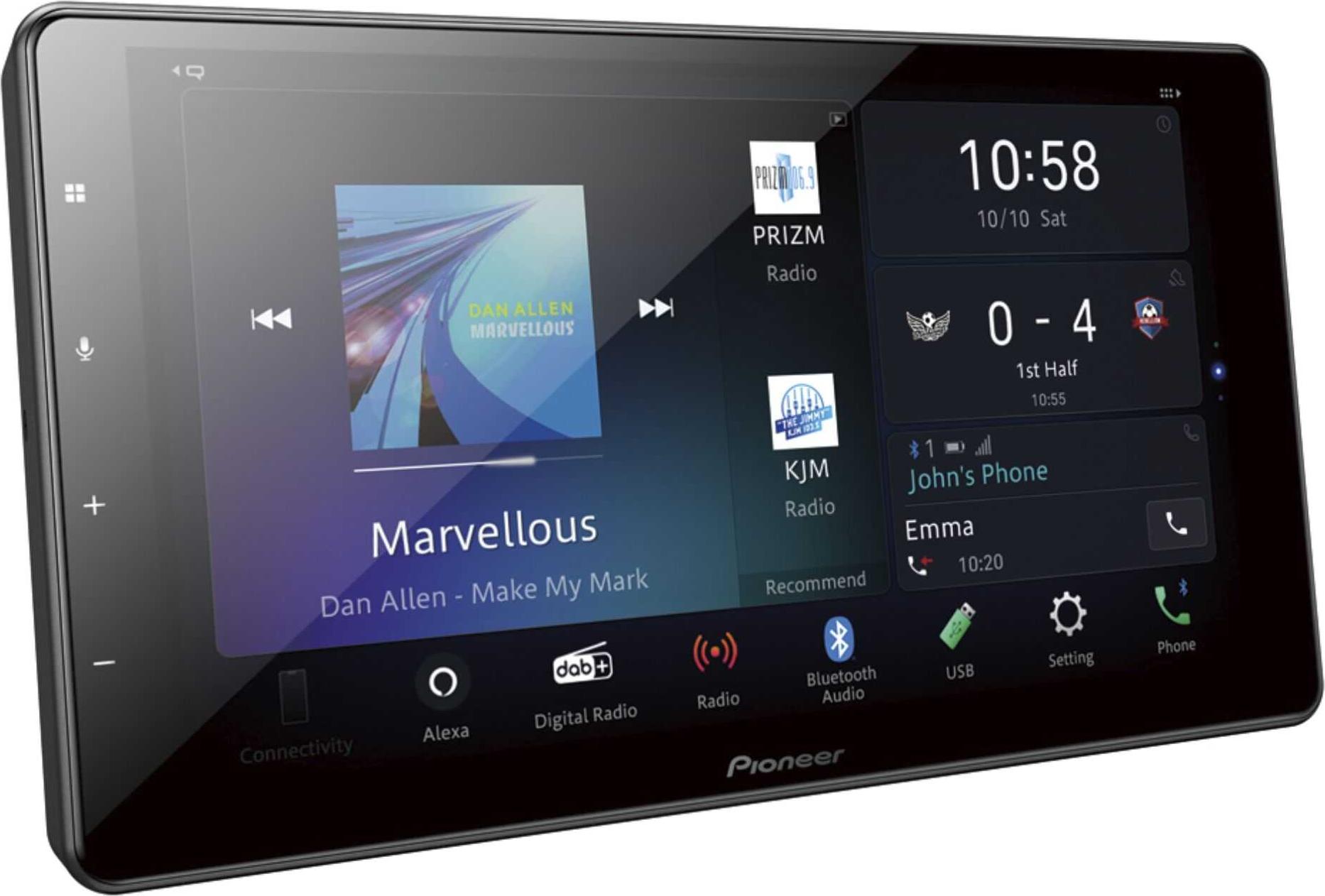 Pioneer SPH-EVO93DAB, Schwarz, 1 DIN, 200 W, 4.0 Kanäle, 50 W, FLAC