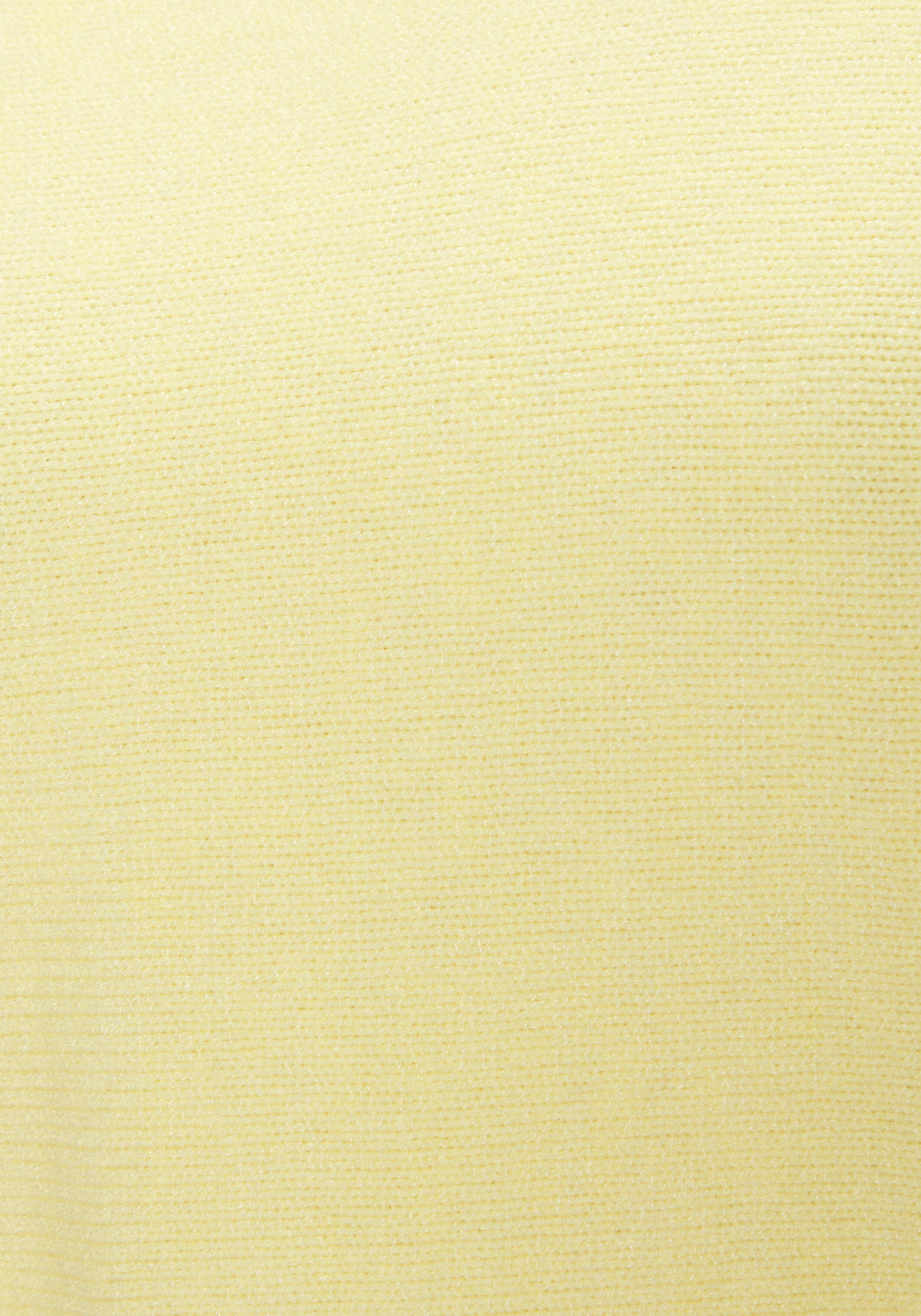 Kurzarmpullover VIVANCE, Damen, Gr. 36/38, gelb (hellgelb), Strick, Obermaterial: 52% Viskose, 25% Polyester, 23% Polyamid, unifarben, figurumspielend hüftlang, V-Ausschnitt, Rollsaum, Pullover, in lockerer Passform, Basicpullover, casual