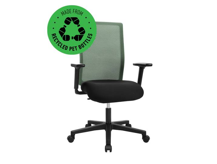 Topstar Free Point office chair with 1D armrests, Light green, New, Ergonomic chair - ideal for flexible working