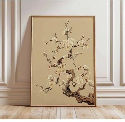 Uplifted Goods Architectural Japanese Heritage Wildlife Canvas Art y 19.69 X 29.53 In unframed