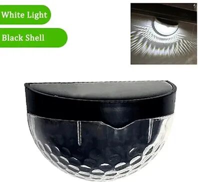 Multicon Wholesale Hub LED Solar Lights Outdoor, Pack Waterproof Solar Fence Lamp, Garden Energy Wall Lamps black Shell white