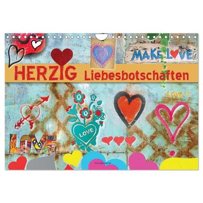 Herzig Liebesbotschaften (Wandkalender 2027 DIN A4 quer), CALVENDO Monatskalender