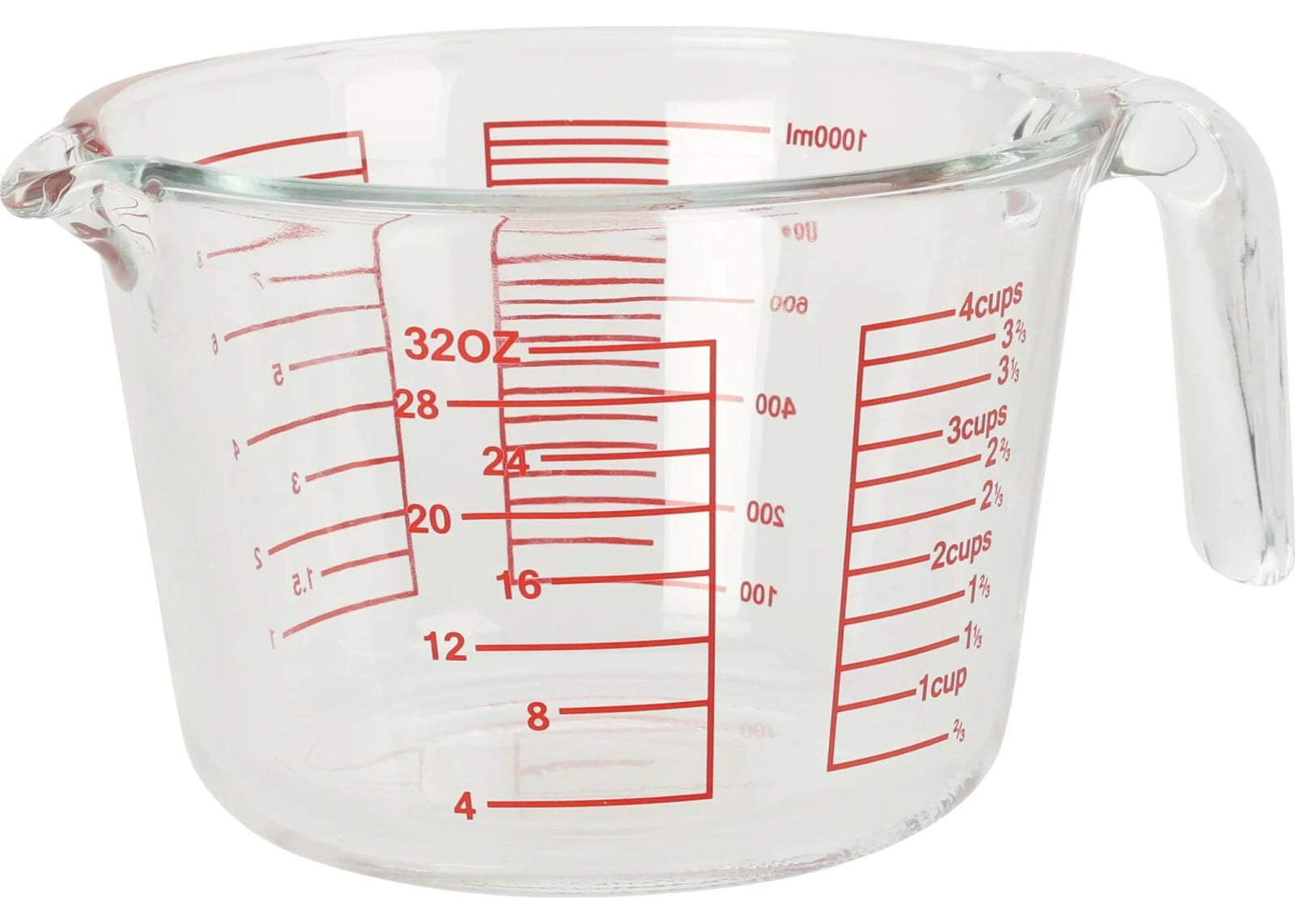 EH Excellent Houseware Glazen maatbeker, 1 liter