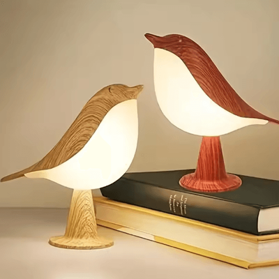 Inspire Picks GlowMagpie Touch LED Night Light Dimmable Rechargeable Aromatherapy Desk Lamp wood