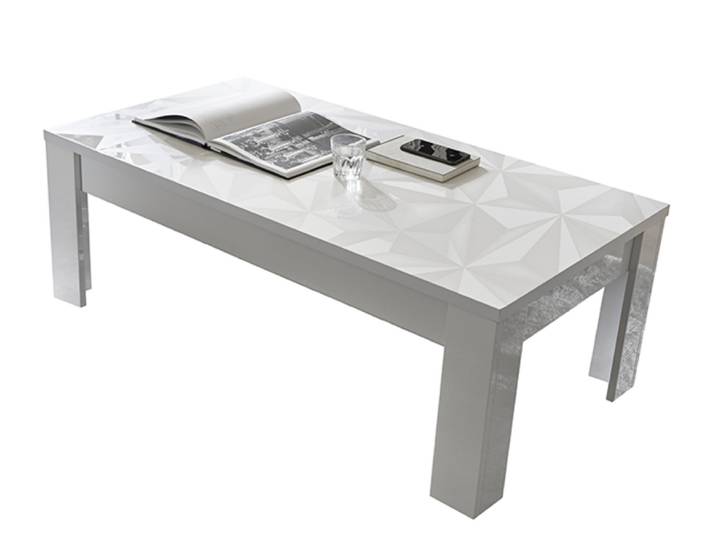Table basse Prisme blanc brillant - Basika