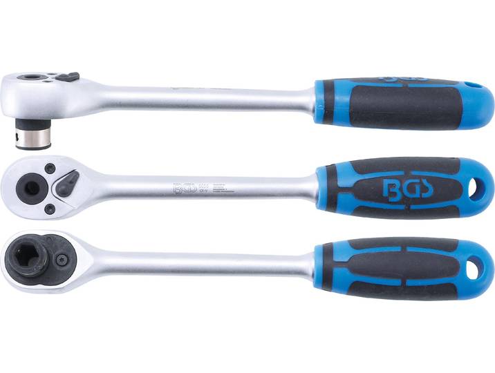 BGS Cliquet à embouts extra-longs Sortie six pans creux 10 mm (3/8\ ) 240 mm - 6656