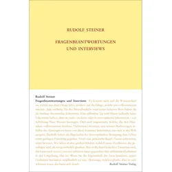 Fragenbeantwortungen und Interviews, Fachbücher von Rudolf Steiner