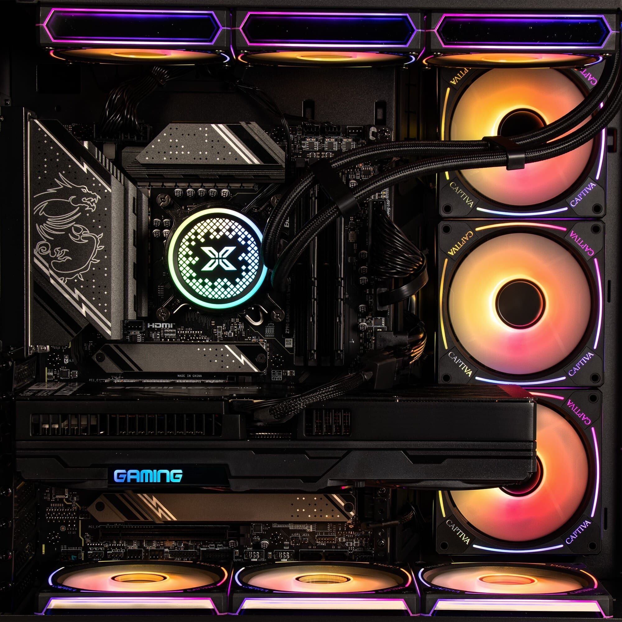 CAPTIVA Gaming-PC "Highend Gaming I93-689", schwarz, ohne Betriebssystem, GeForce RTX™ 5070, 64 GB RAM 2.000 GB SSD, Desktop-PCs, Gaming-PC