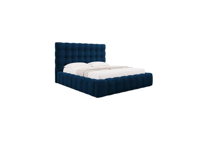 Design Polsterbett „Bali“ mit Ablagefach, Königsblau Samt Königsblau chosen by Bloomingloft