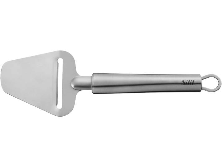 Käsehobel SILIT Classic Line , silber (edelstahl), B:7,5cm L:24cm T:2cm, Edelstahl 18/10, Küchenreiben, Käsehobel, für Weich- und Hartkäse, Aufhängeöse