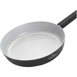 Swiss haus 32 cm Bratpfanne mit ergonomischem Griff, Pfanne + Kochtopf, Schwarz