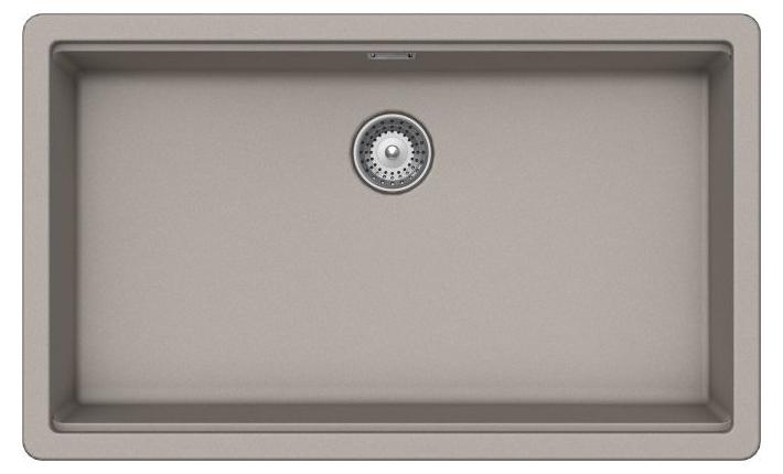 Schock VASCHE BROOKLYN N100XL GRIGIO TORTORA, Aufsatzwanne, Rechteckig, Grau, 1 Becken, Rechteckig, 694 x 400 mm