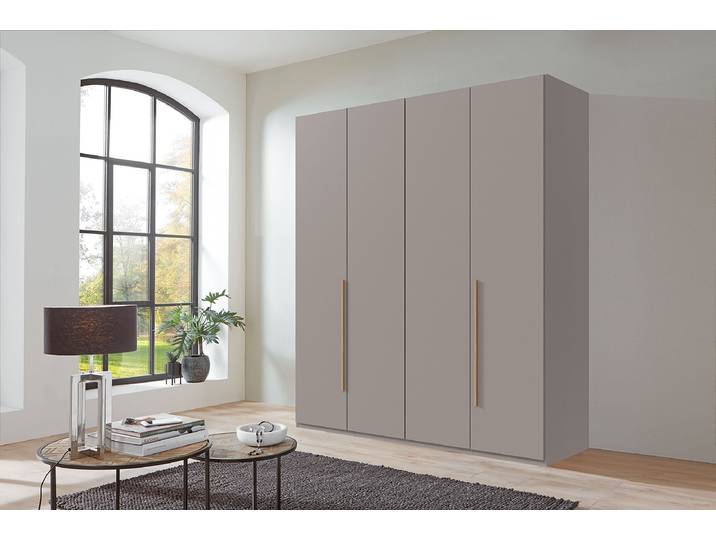 Drehtürenschrank London 180cm Braun/Grau/Saharagrau Comfort Braun