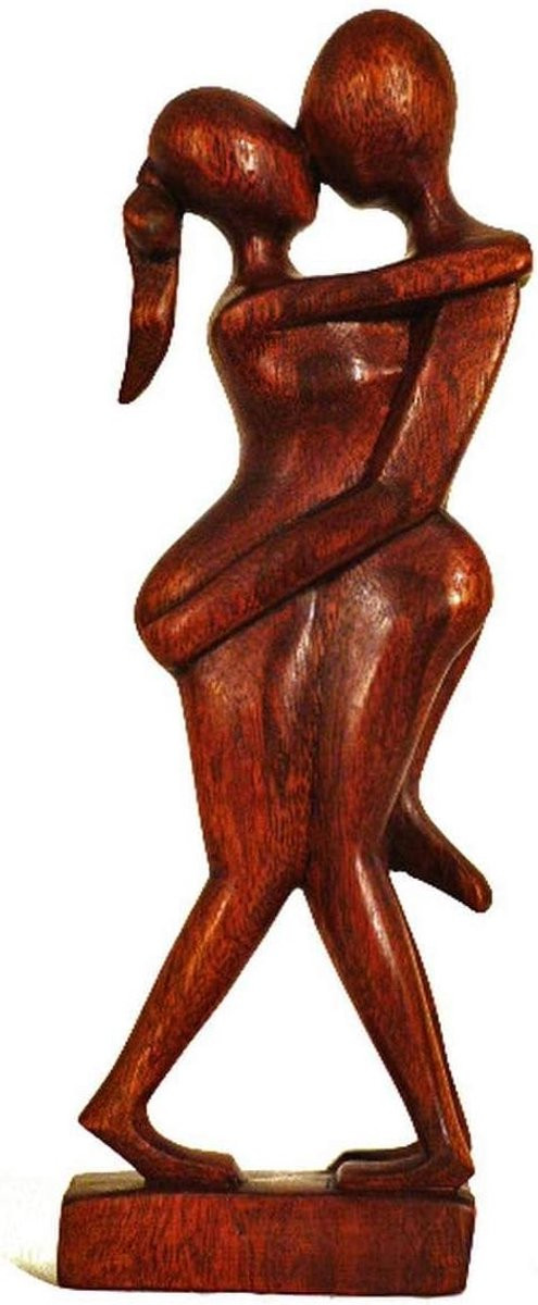 Abstract Houten Beeld Noodmodel Bali Decoratie voor op Tafel