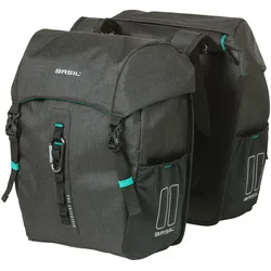 Doppelpacktasche Basil Discovery 365D M schwarz melee, 30x14x31cm, 18ltr