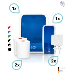 KOMPLETT-SET Waschraum SENSOR: Handtuchrollenspender SENSOR + 2 TAD Handtuchrollen + Schaumseifenspender SENSOR + 2 Kartuschen