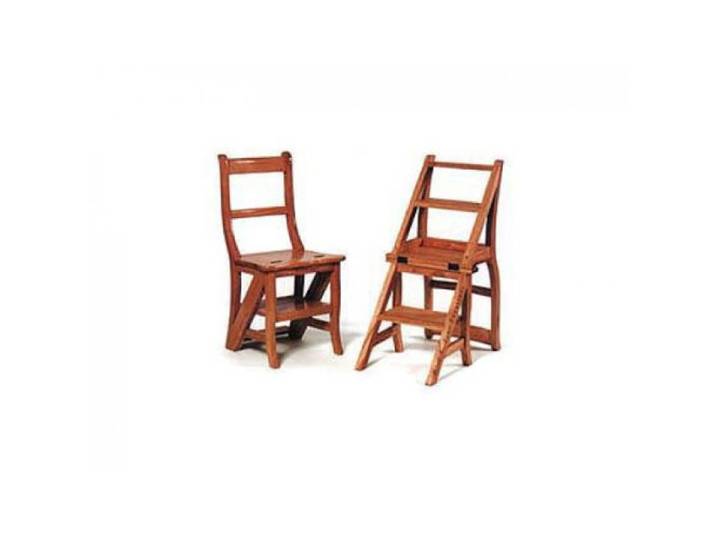 Vintage Line Leiterstuhl Leiter Stuhl Teakholz massiv, geölt Küchenstuhl Küche
