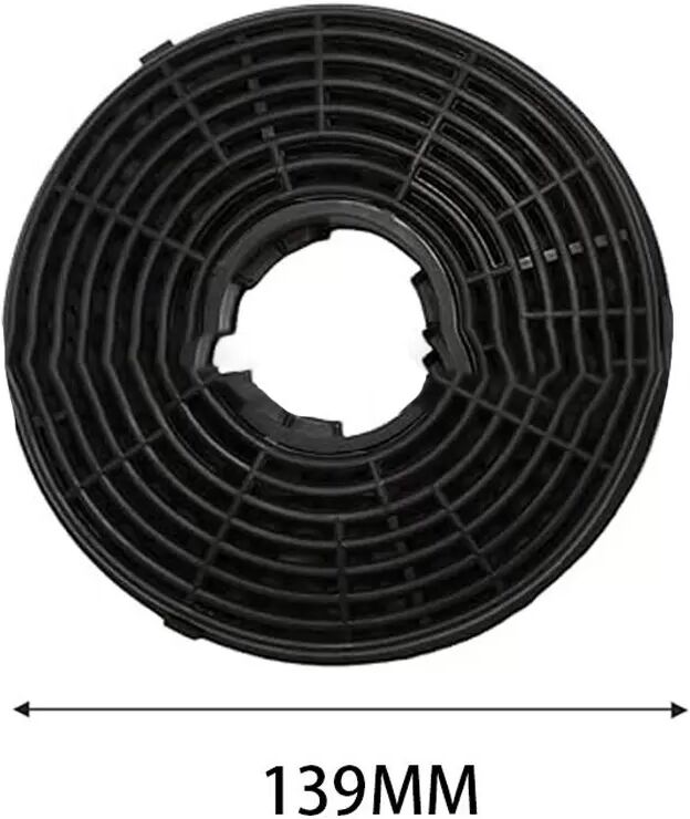 INF Lot de 2 filtres à charbon actif pour hotte - Noir, ABS+charbon actif, 13.9cm x 13.9cm, installation encastrée